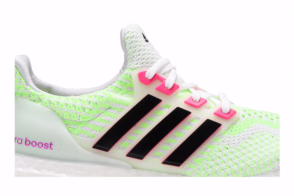adidas Women's UltraBoost 5.0 DNA Glow In The Dark - White Black, view 3