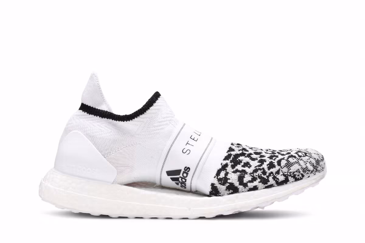 Stella McCartney x adidas Women's UltraBoost X 3D Knit White Leopard Print, view 2