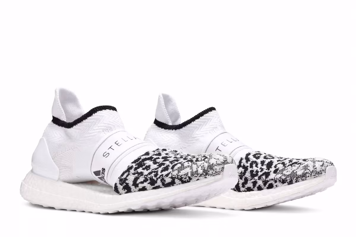 Stella McCartney x adidas Women's UltraBoost X 3D Knit White Leopard Print, view 9