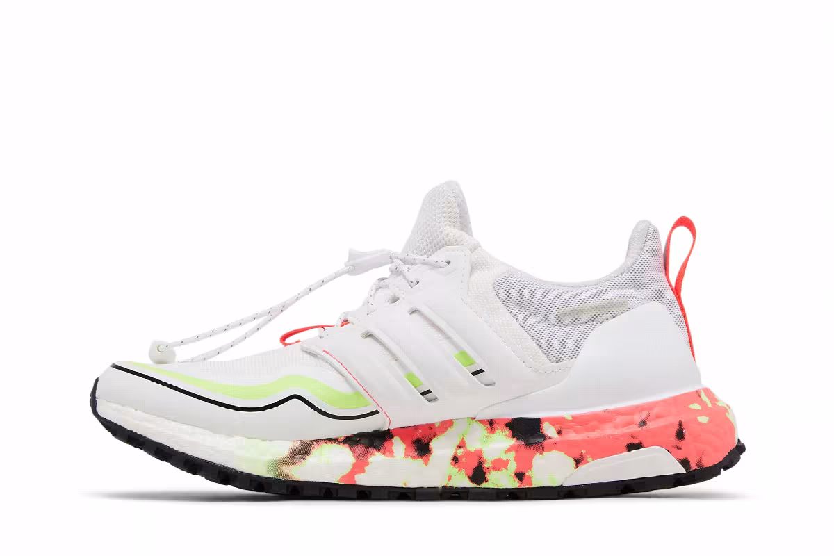 adidas Women's UltraBoost Winter.Rdy White Lime Pink, view 4