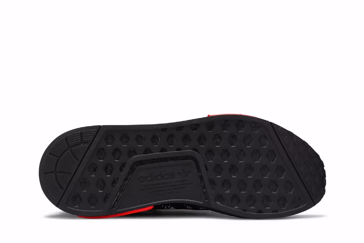 adidas NMD_R1 Wordmark Heel Stripe - Black Sola, view 5