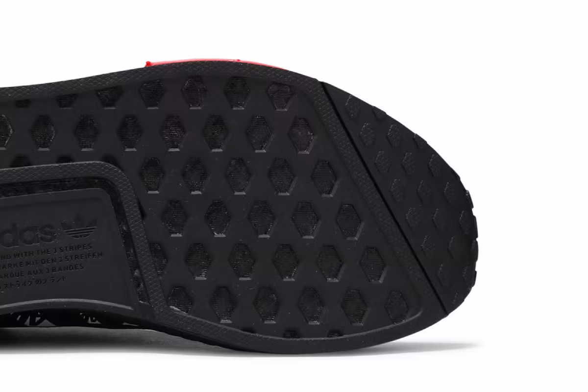 adidas NMD_R1 Wordmark Heel Stripe - Black Sola, view 6