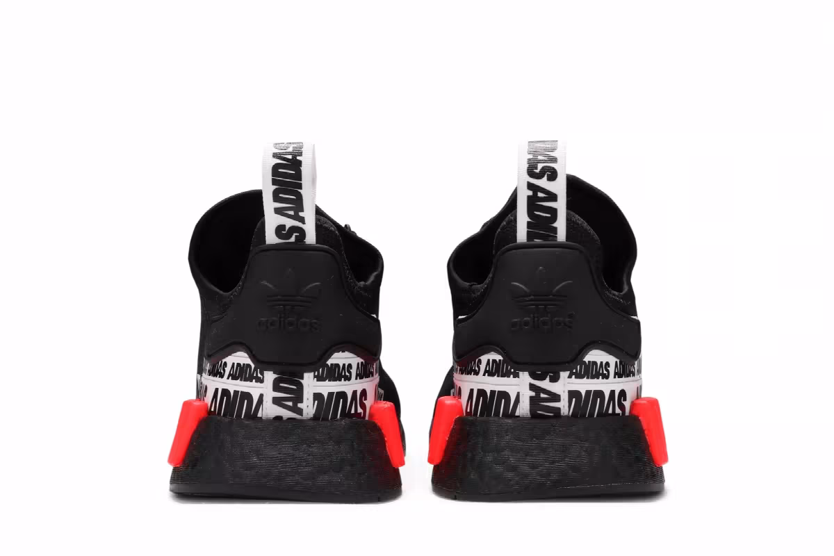 adidas NMD_R1 Wordmark Heel Stripe - Black Sola, view 7