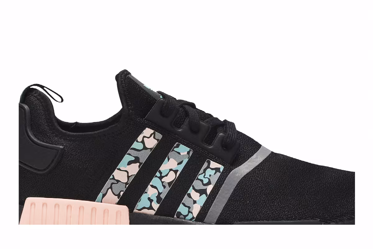 Adidas NMD_R1 STLT Primeknit Aqua Pink Camo, view 3