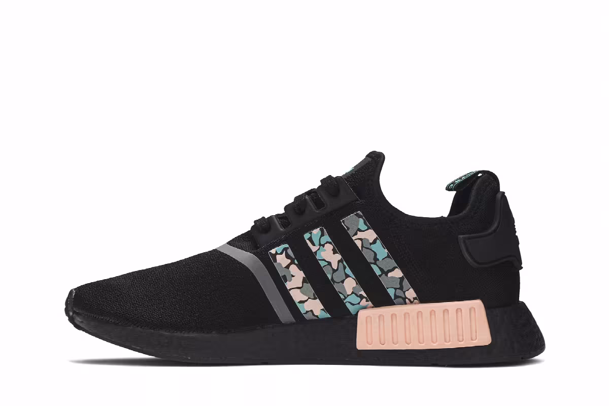 Adidas NMD_R1 STLT Primeknit Aqua Pink Camo, view 4