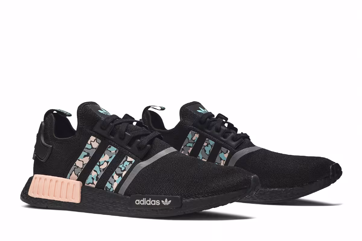 Adidas NMD_R1 STLT Primeknit Aqua Pink Camo, view 9