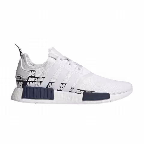Adidas NMD_R1 'Wordmark Heel Stripe - Crystal White Navy'