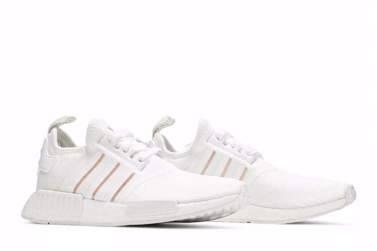 Adidas Women's NMD_R1 White Rose Gold Metallic, view 9