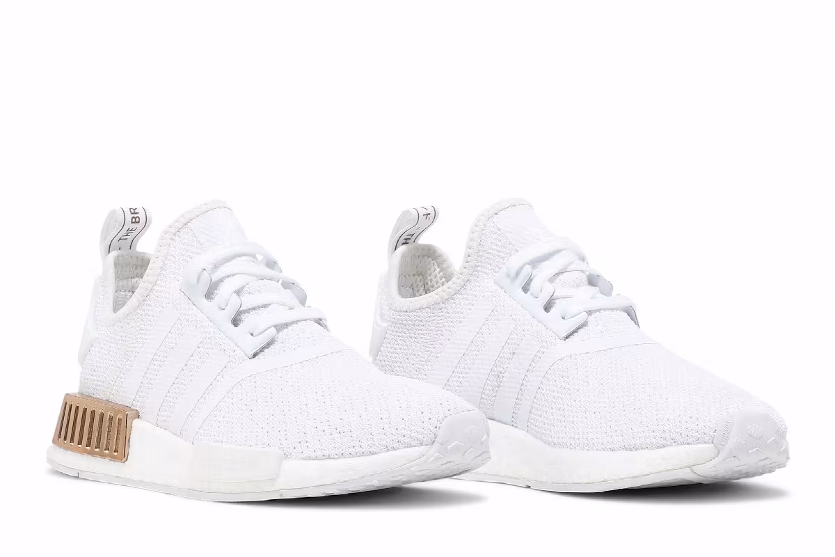adidas Women's NMD_R1 White Copper Metallic, view 9