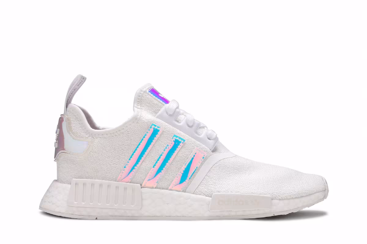 Adidas Women's NMD_R1 White Iridescent, view 2