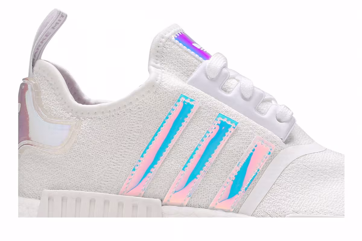 Adidas Women's NMD_R1 White Iridescent, view 3