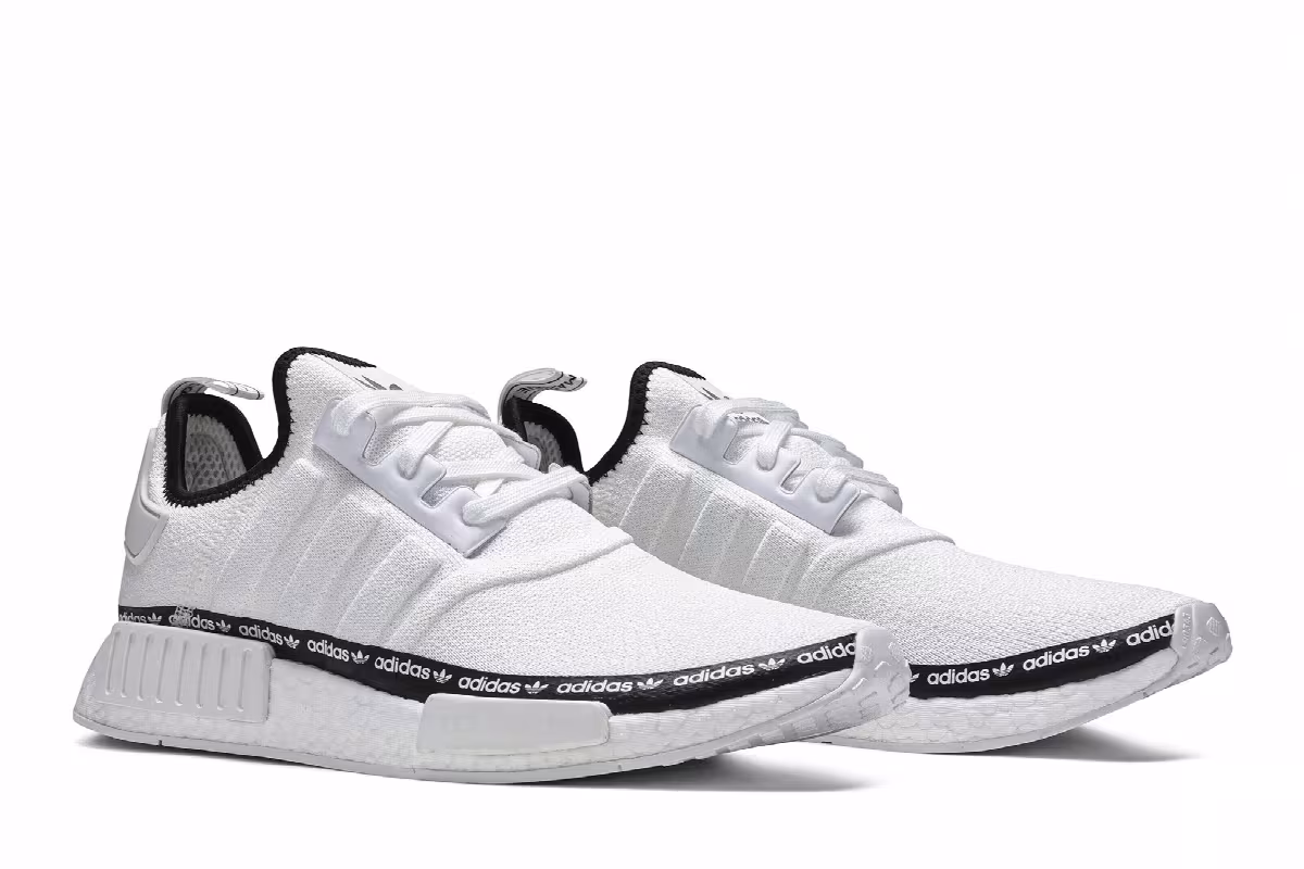Adidas Women's NMD_R1 White Tape Logo, view 9