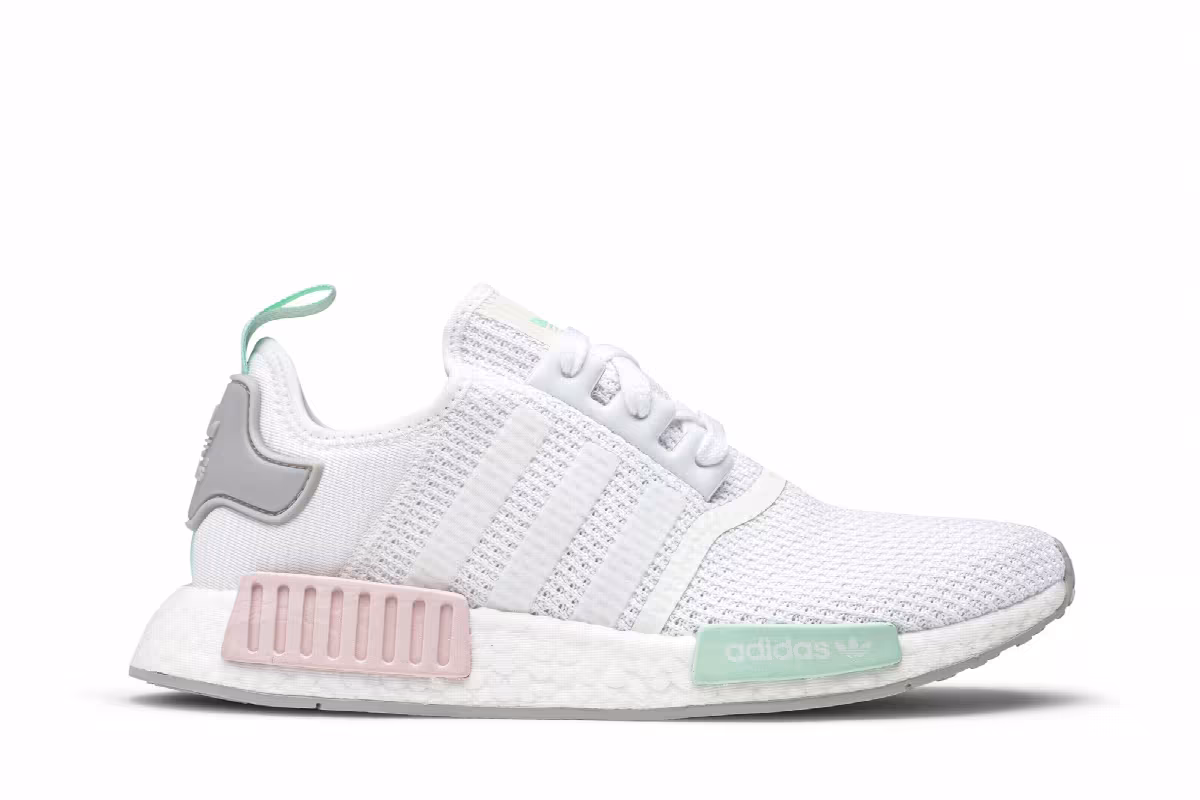 Adidas Women's NMD_R1 White Pink Mint, view 2