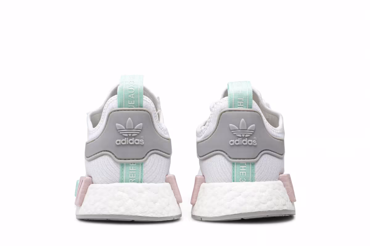 Adidas Women's NMD_R1 White Pink Mint, view 7