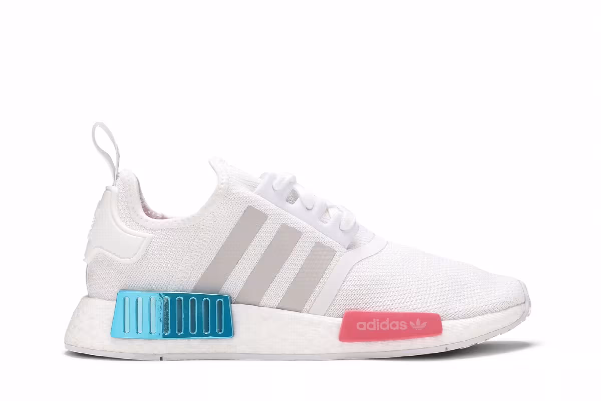 Adidas Women's NMD_R1 White Grey Blue Rose, view 2