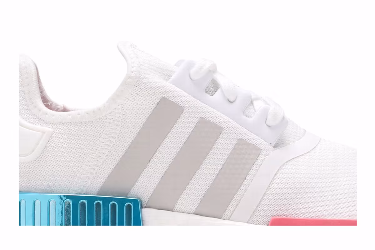 Adidas Women's NMD_R1 White Grey Blue Rose, view 3