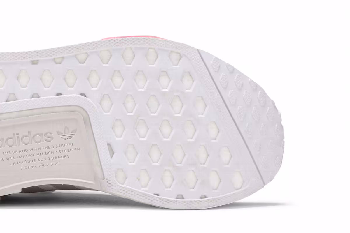 Adidas Women's NMD_R1 White Grey Blue Rose, view 6