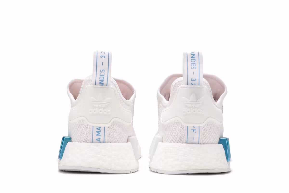 Adidas Women's NMD_R1 White Grey Blue Rose, view 7