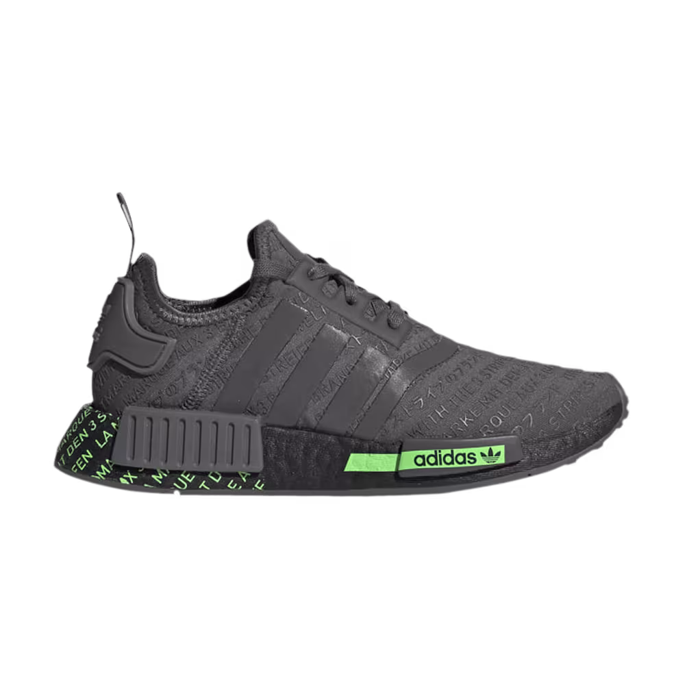Adidas NMD_R1 J All Over Print - Grey Signal Green