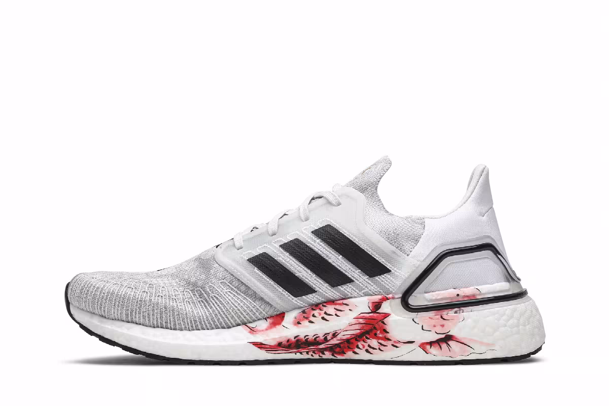 Adidas UltraBoost 20 Chinese New Year - Grey Floral, view 4