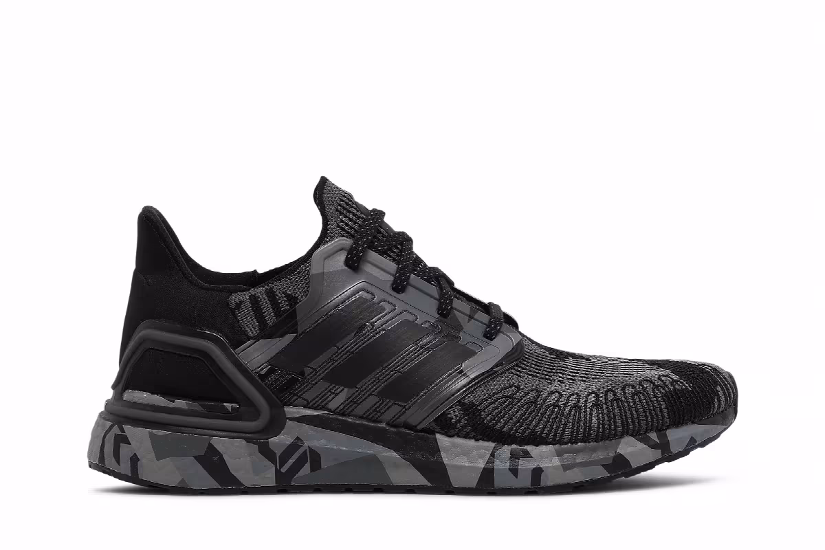 Adidas UltraBoost 20 Geometric Pack - Core Black Grey, view 2
