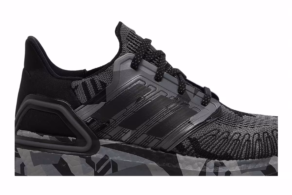 Adidas UltraBoost 20 Geometric Pack - Core Black Grey, view 3