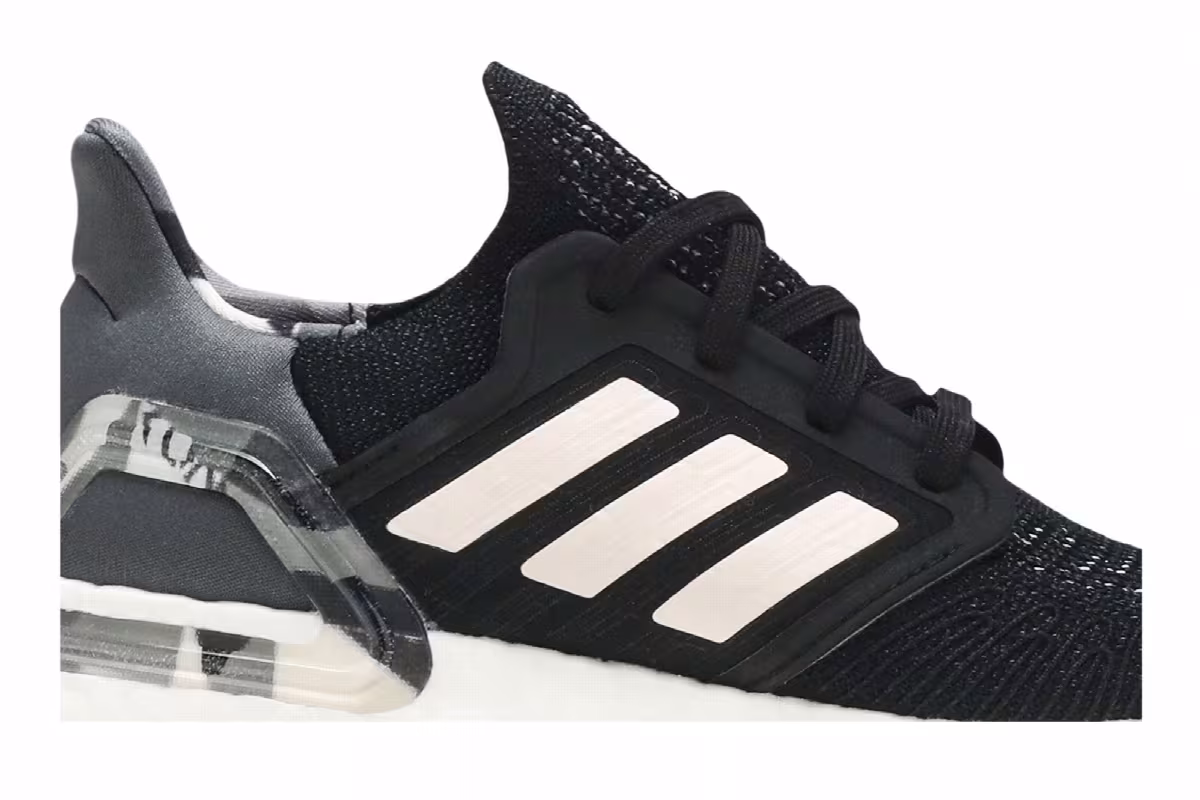 adidas Women's UltraBoost 20 Black Pink Tint, view 3