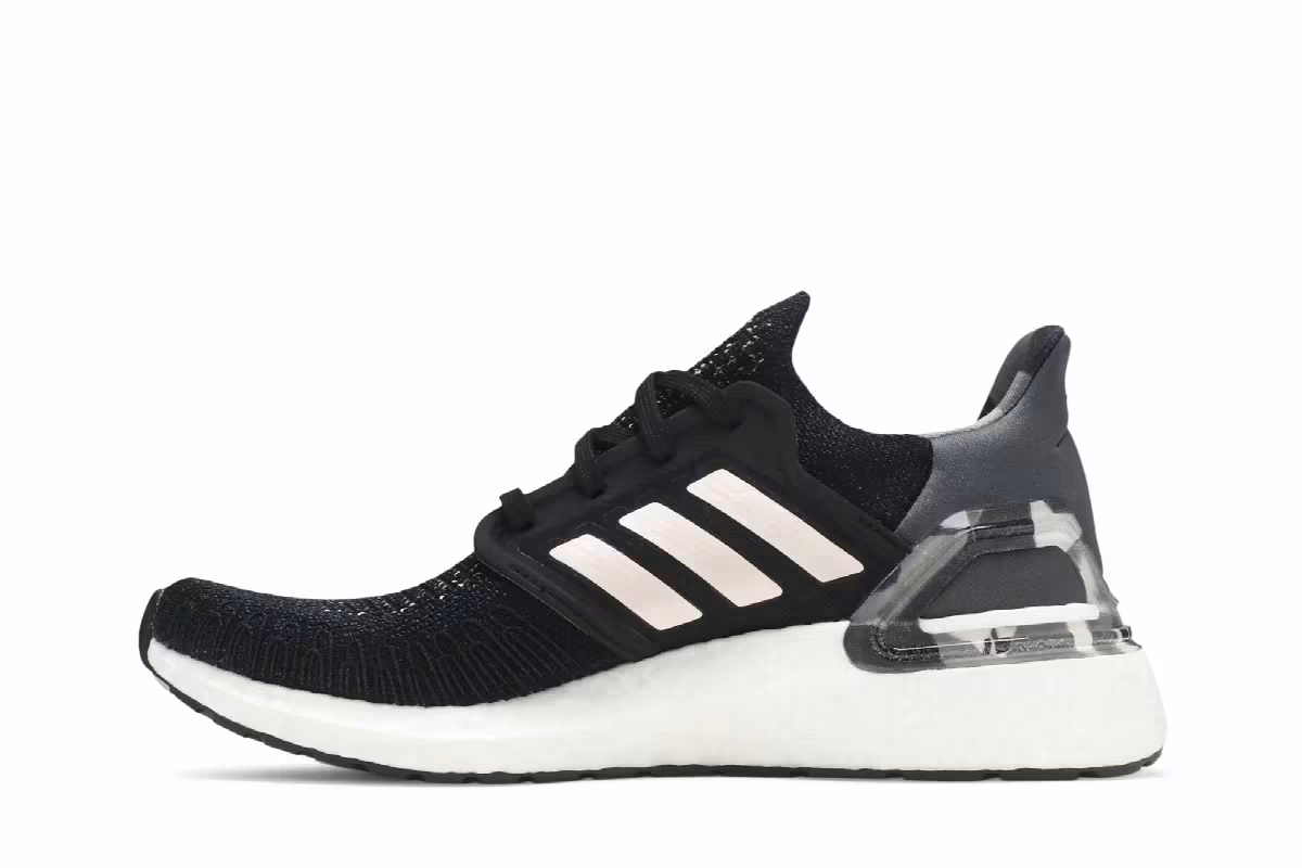 adidas Women's UltraBoost 20 Black Pink Tint, view 4