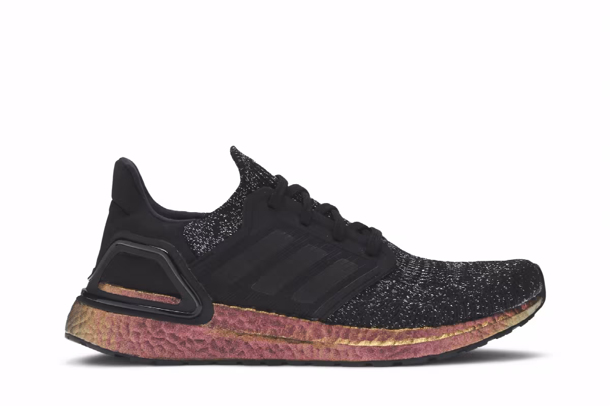 Adidas Women's UltraBoost 20 Black Signal Pink, view 2