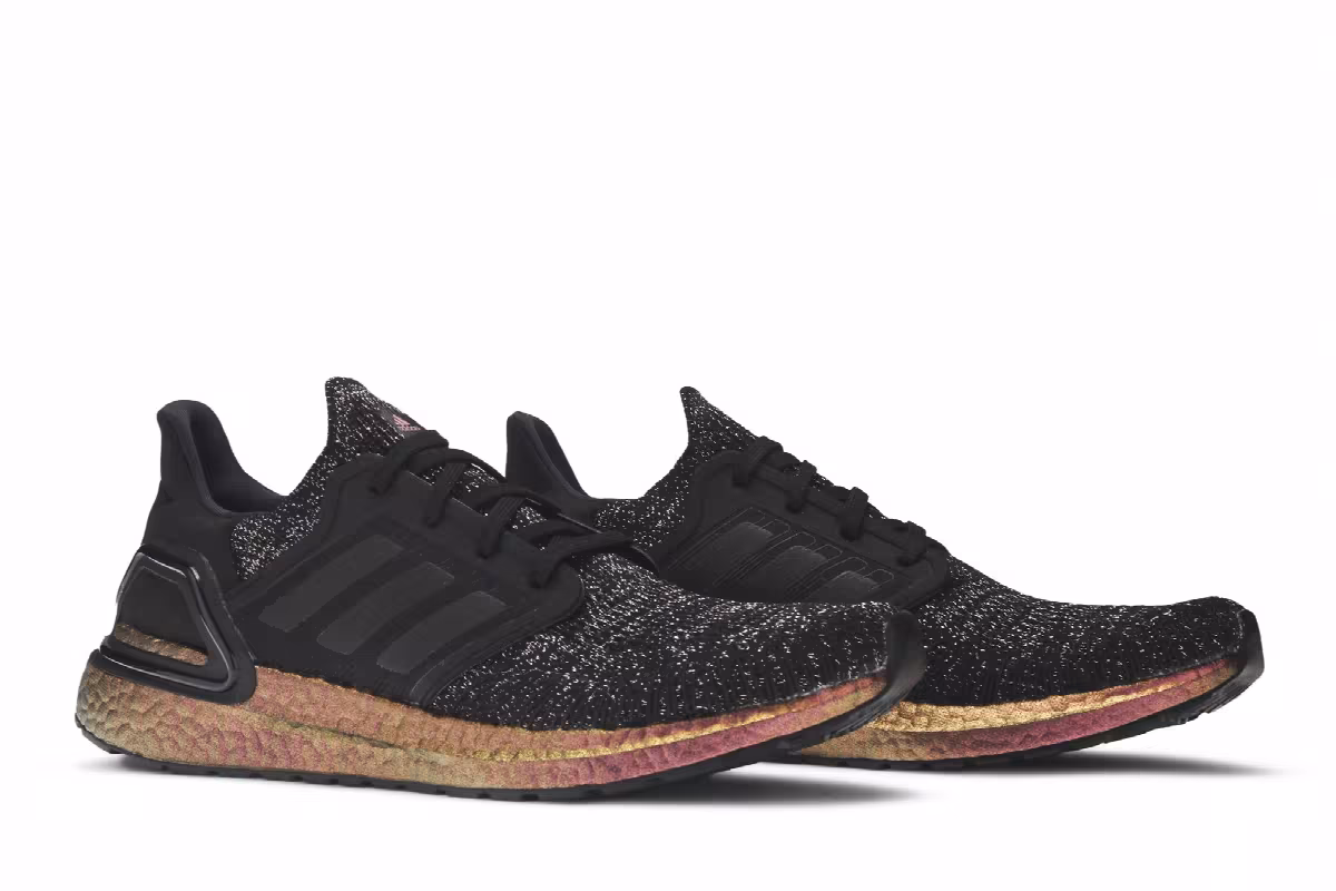 Adidas Women's UltraBoost 20 Black Signal Pink, view 9