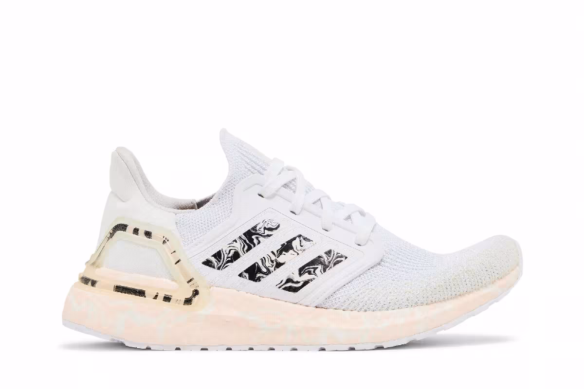 adidas Women's Ultraboost 20 Glam Pack - White Pink Tint, view 2