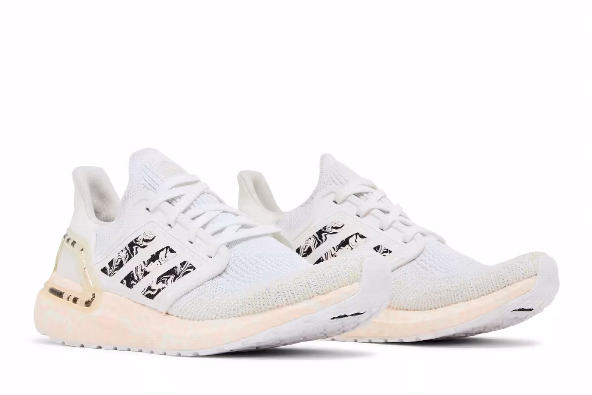 adidas Women's Ultraboost 20 Glam Pack - White Pink Tint, view 9