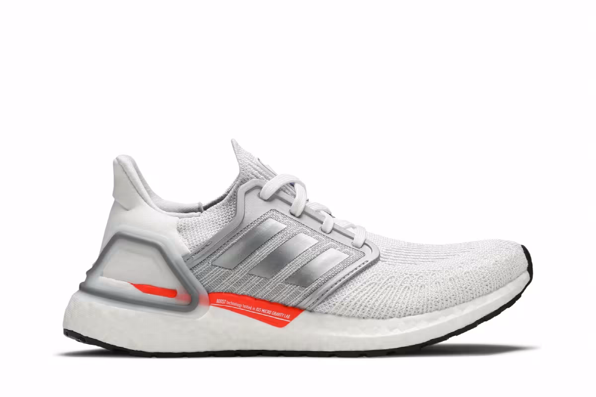 NASA x adidas Women's UltraBoost 20 Silver Metallic, view 2