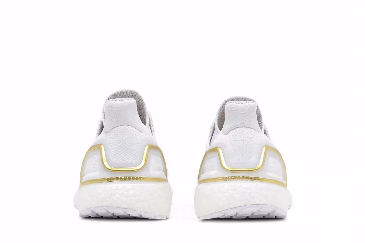 Adidas Women's UltraBoost 20 White Gold Metallic, view 7