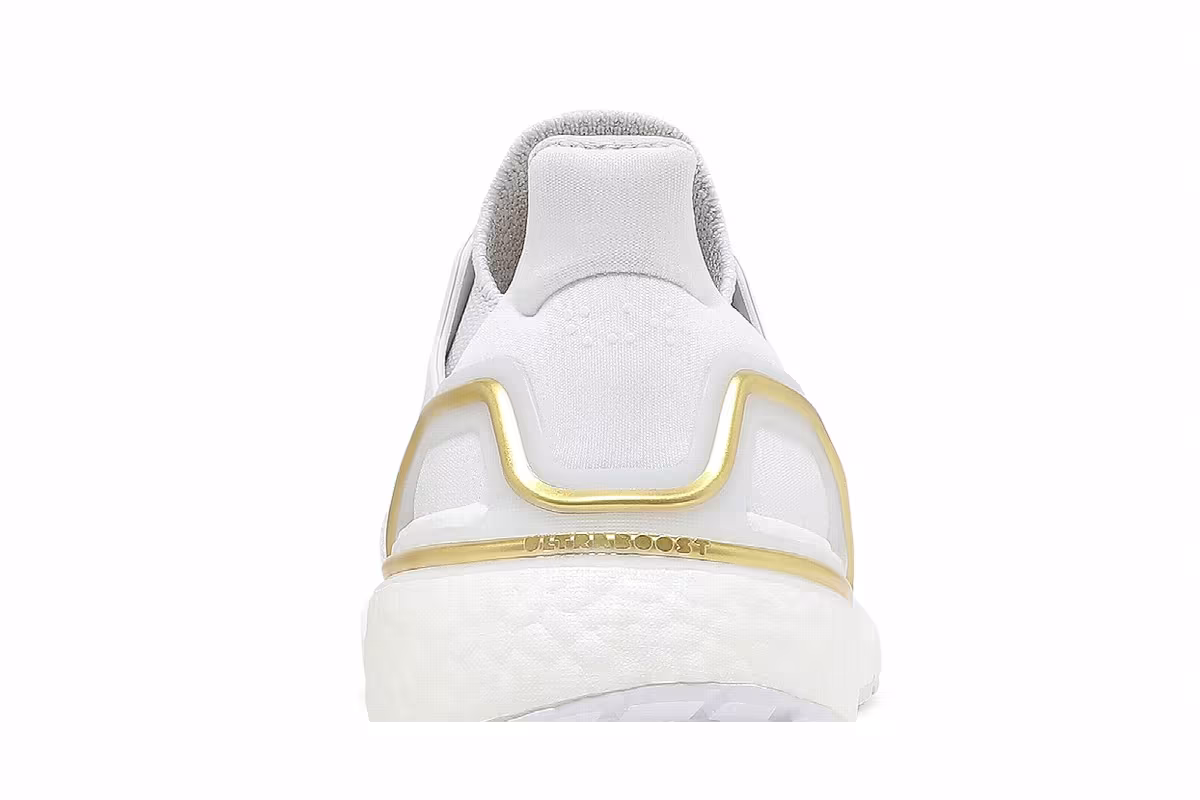 Adidas Women's UltraBoost 20 White Gold Metallic, view 8