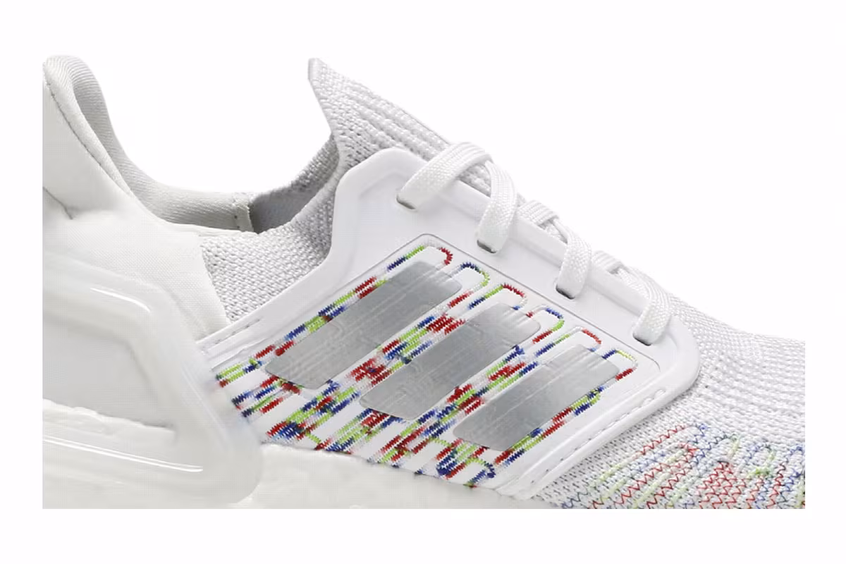 Adidas Women's UltraBoost 20 White Multicolor, view 3