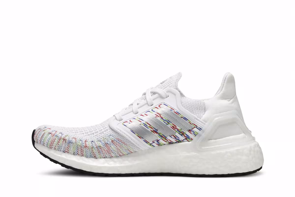 Adidas Women's UltraBoost 20 White Multicolor, view 4