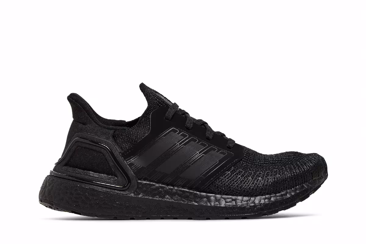 adidas UltraBoost 20 J Triple Black, view 2