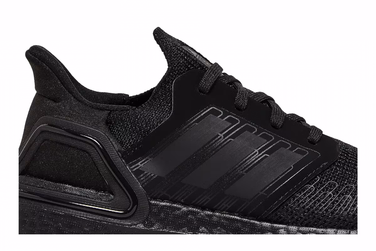 adidas UltraBoost 20 J Triple Black, view 3