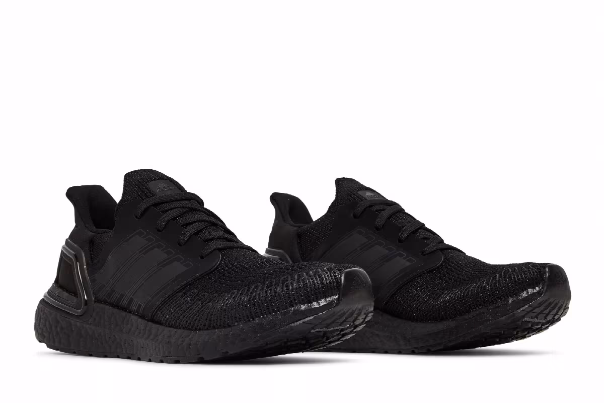 adidas UltraBoost 20 J Triple Black, view 9