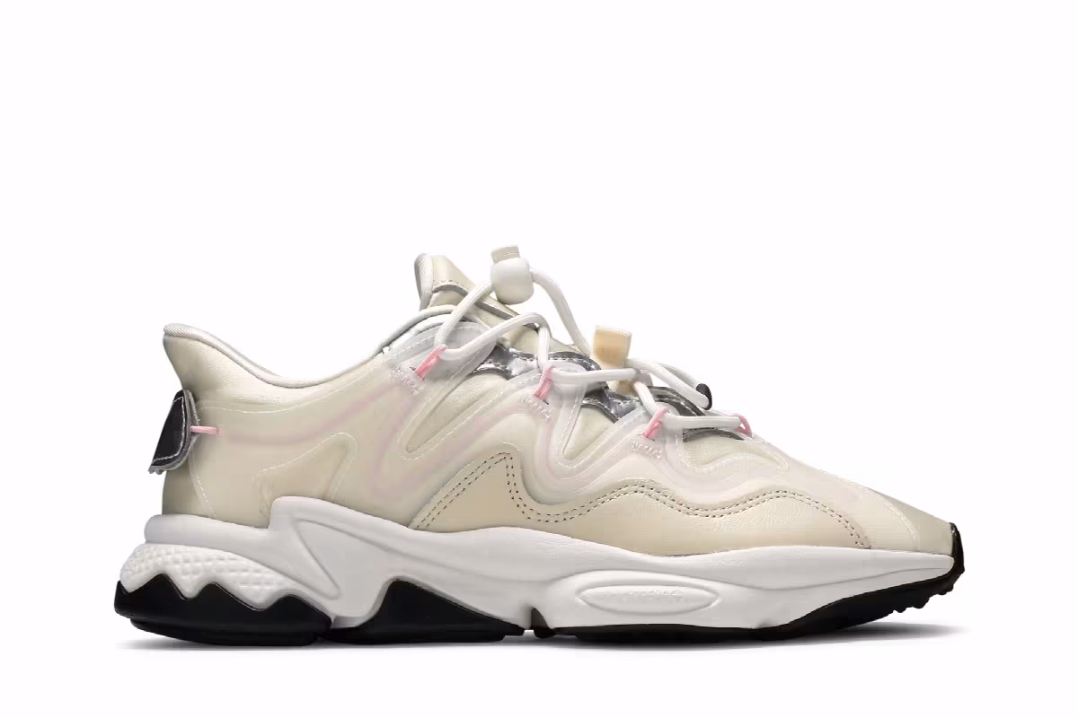 Adidas Women's Ozweego Plus Chalk White Pink, view 2