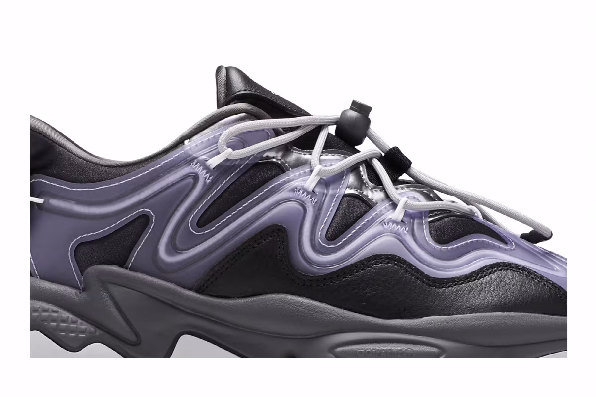 adidas Women's Ozweego Plus Black Dust Purple, view 3