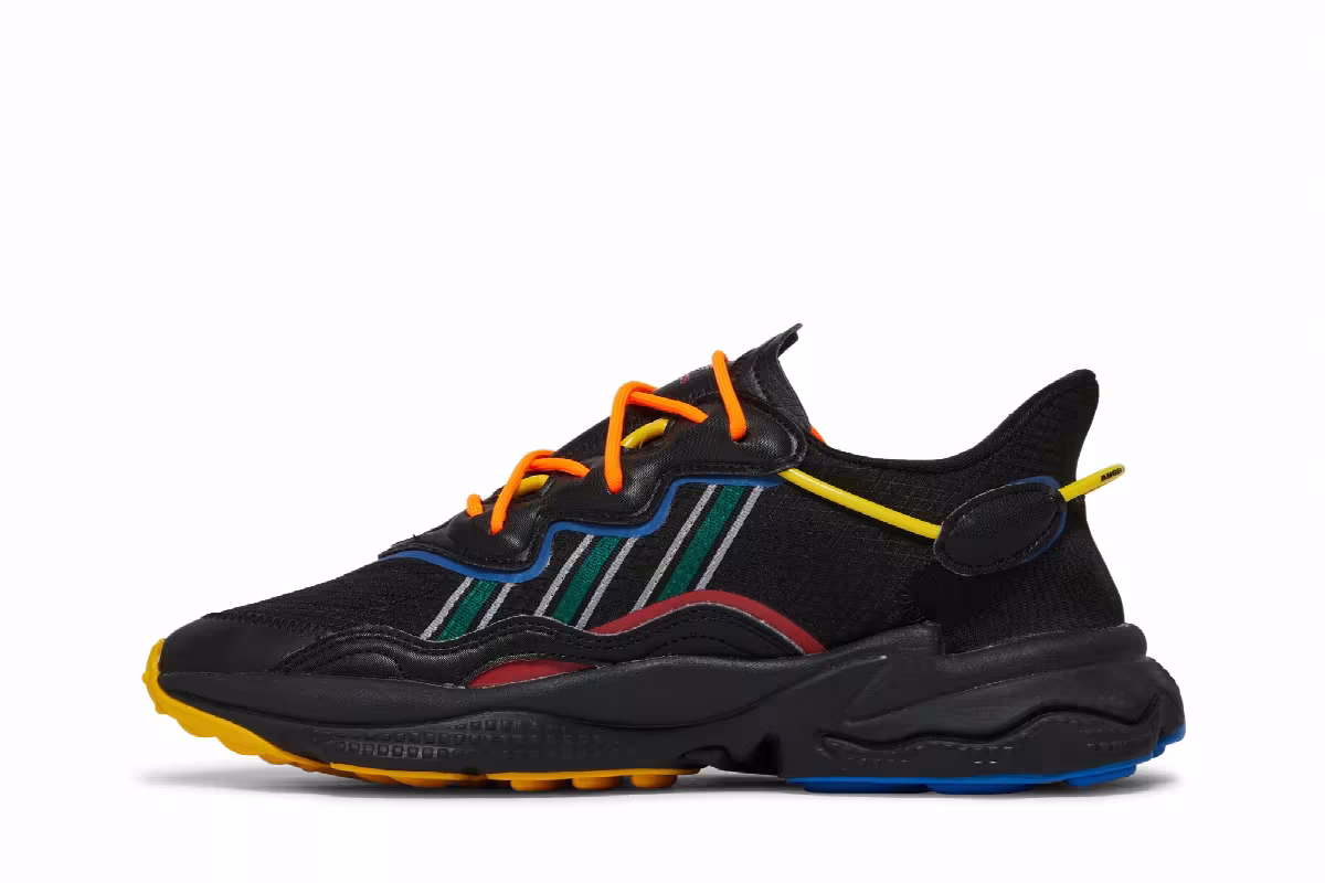 Angel Chen x adidas Ozweego Black Collegiate Green, view 4
