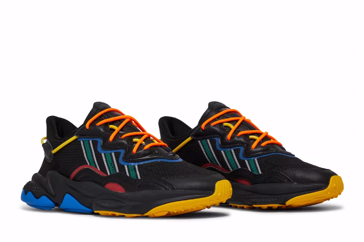 Angel Chen x adidas Ozweego Black Collegiate Green, view 9