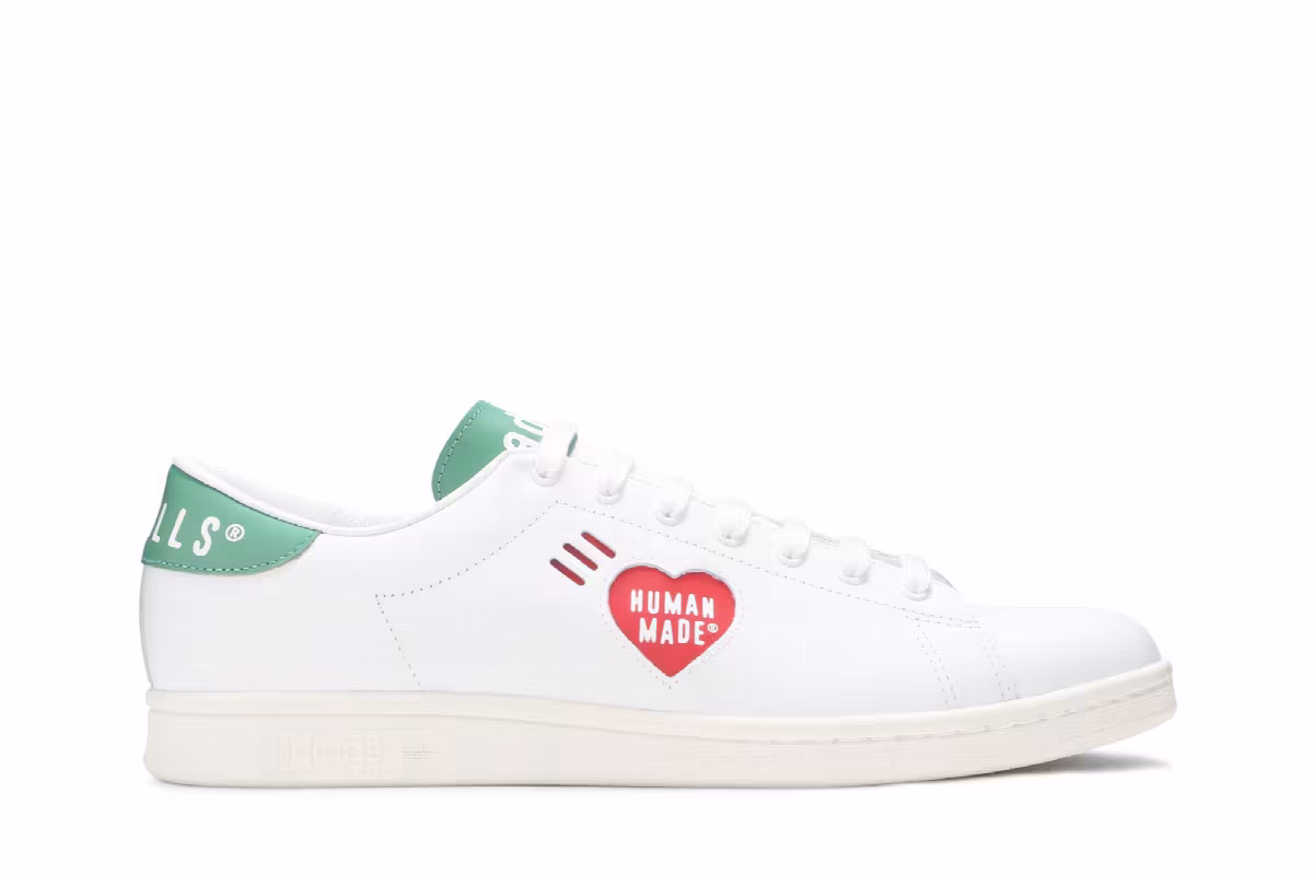 Human Made x adidas Stan Smith White Green, view 2
