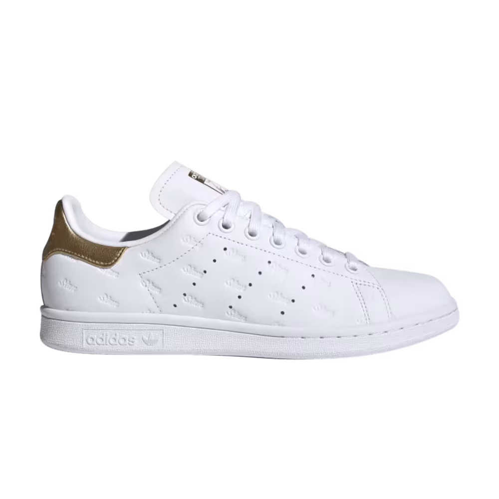 Adidas Women's Stan Smith Debossed Logos - White Metallic Gold