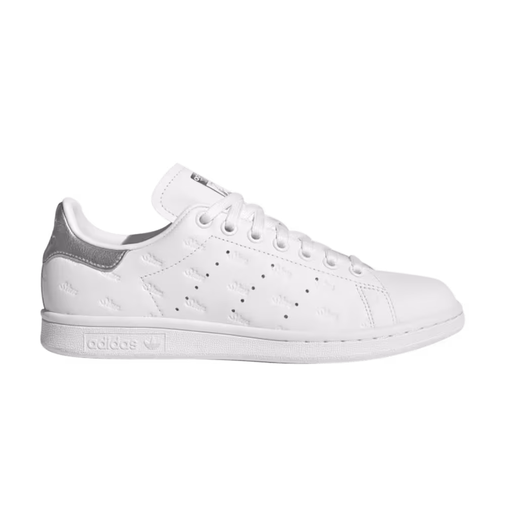 Adidas Women's Stan Smith Debossed Logos - White Metallic Silver