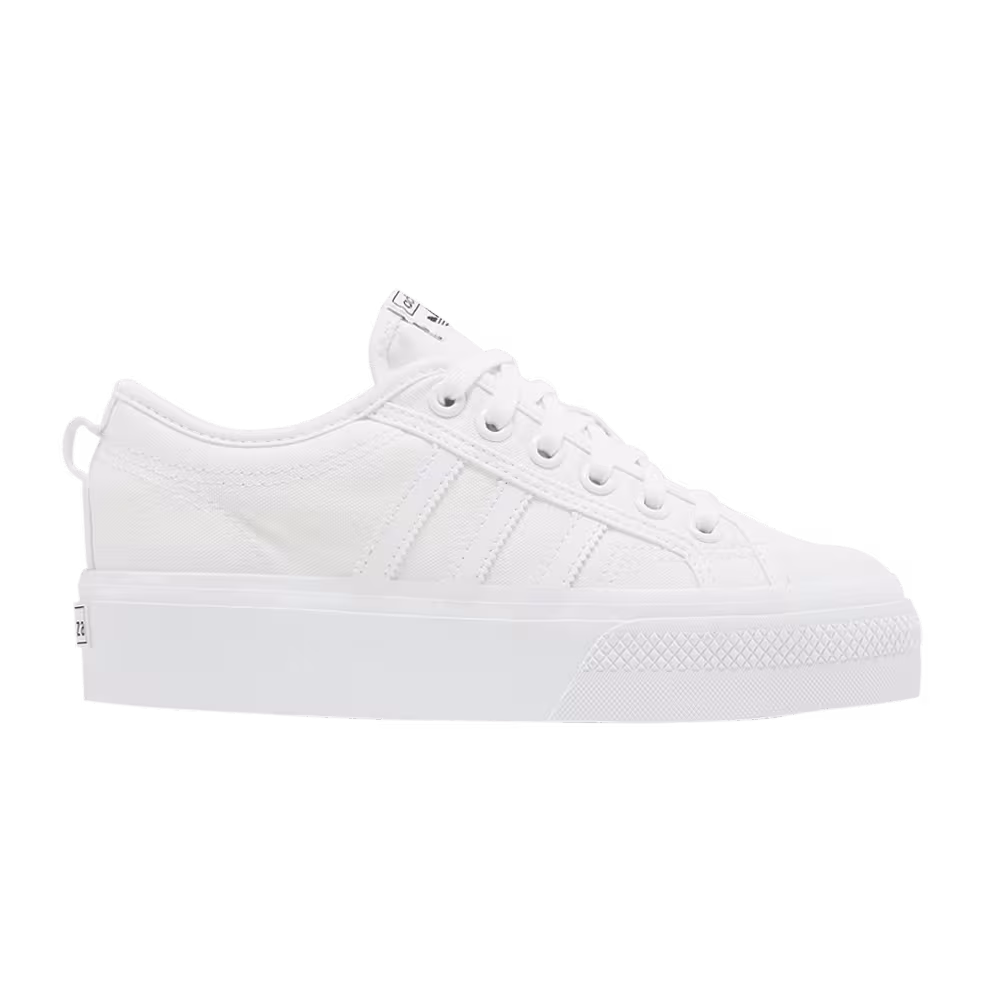 adidas Women's Nizza Platform Triple White