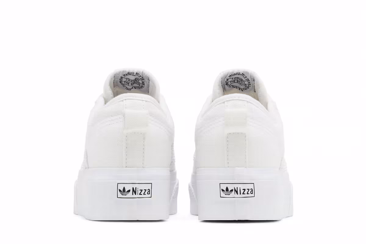 adidas Women's Nizza Platform Triple White, view 7