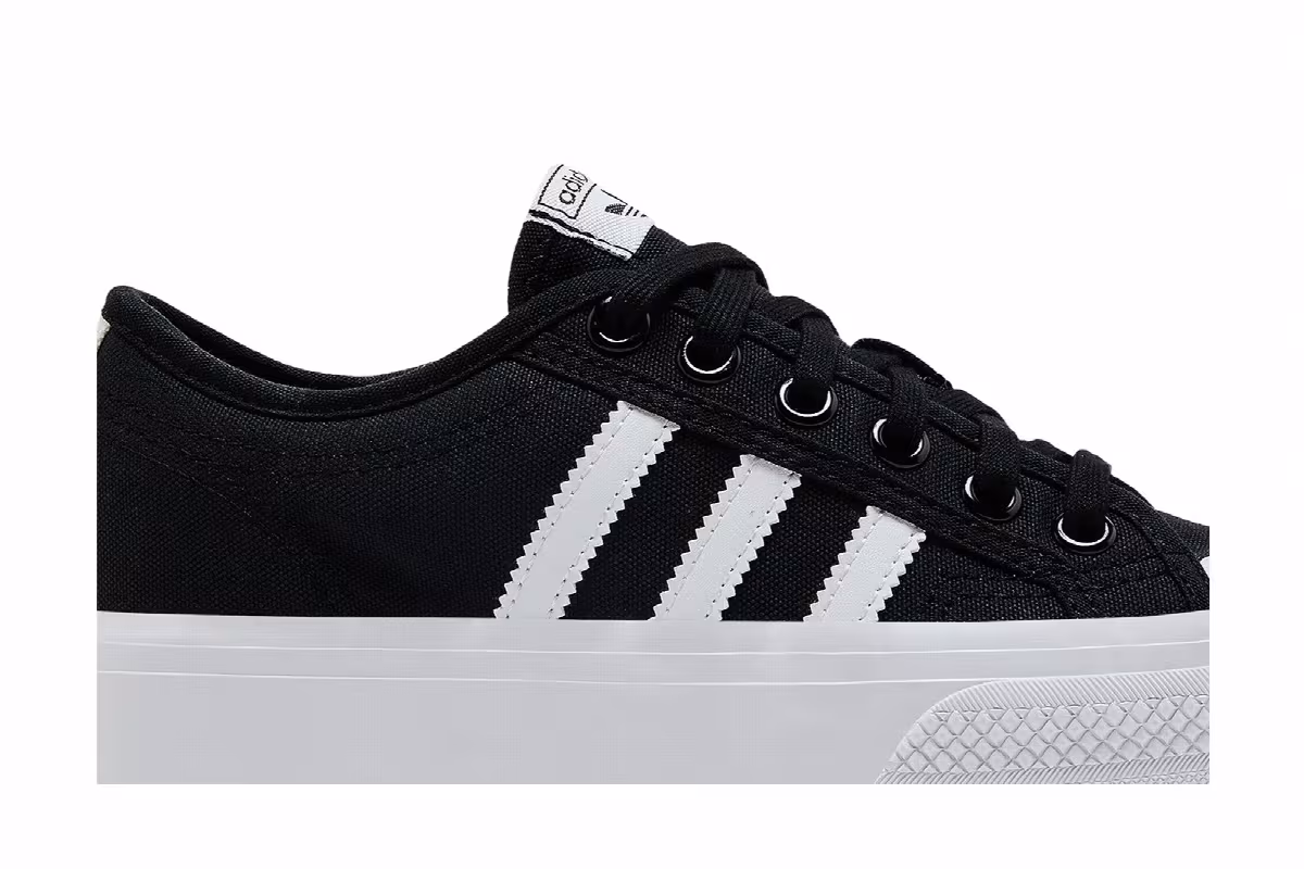 adidas Women's Nizza Platform Black, view 3